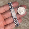 Mens 925 Sterling Silver Presidential Bracelet Iced CZ 11MM Thick 8.5"