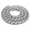 Mens Cuban Link Stainless Steel Chain Necklace 12MM 30"