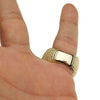 Mens Huge CZ Iced Flower Cluster Gold Finish Ring 27MM