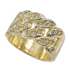 Mens Iced Cuban Link Gold Finish Hip Hop Ring 25MM