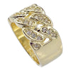 Mens Iced Cuban Link Gold Finish Hip Hop Ring 25MM