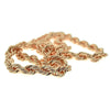 Mens Rose Gold Finish Rope Chain Necklace 30" x 10MM