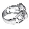 Mens Round Jesus Face Silver Hip Hop Ring
