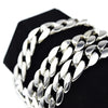 Mens Silver Tone Cuban Link Chain Necklace 33" x 15MM