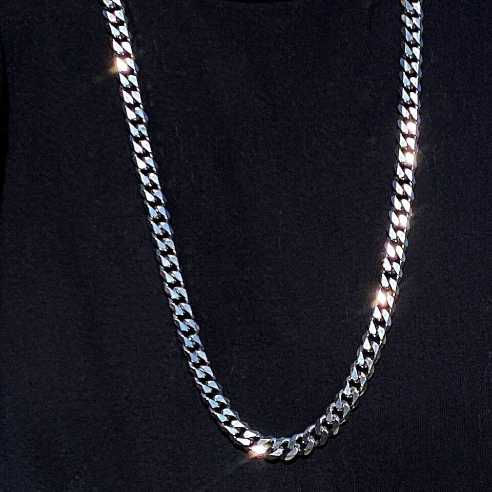 Alfred & Vincent 1.9mm Miami Cuban Curb Link Chain – .925 Sterling Silver W/ Rhodium, Italy Made