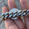 Miami Cuban Link Bracelet Silver Heavy 316L Stainless Steel 14MM