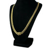 Miami Cuban Link Chain Gold Finish over 925 Silver Necklace 24" 9MM
