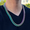 Miami Cuban Link Chain Multicolor 316L Stainless Steel 14MM 18"-30"