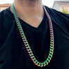 Miami Cuban Link Chain Multicolor 316L Stainless Steel 14MM 18"-30"