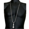 Mic Silver Tone Microphone Iced Flooded Out 36" Franco Chain Necklace