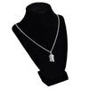 Micro Jesus Head Silver Tone 24" Rope Chain Necklace