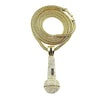 Microphone Iced Pendant Gold Finish 36" Franco Chain Necklace