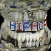 Mixed Letters Personalized Iced Flooded Out Teeth Custom Name Grillz