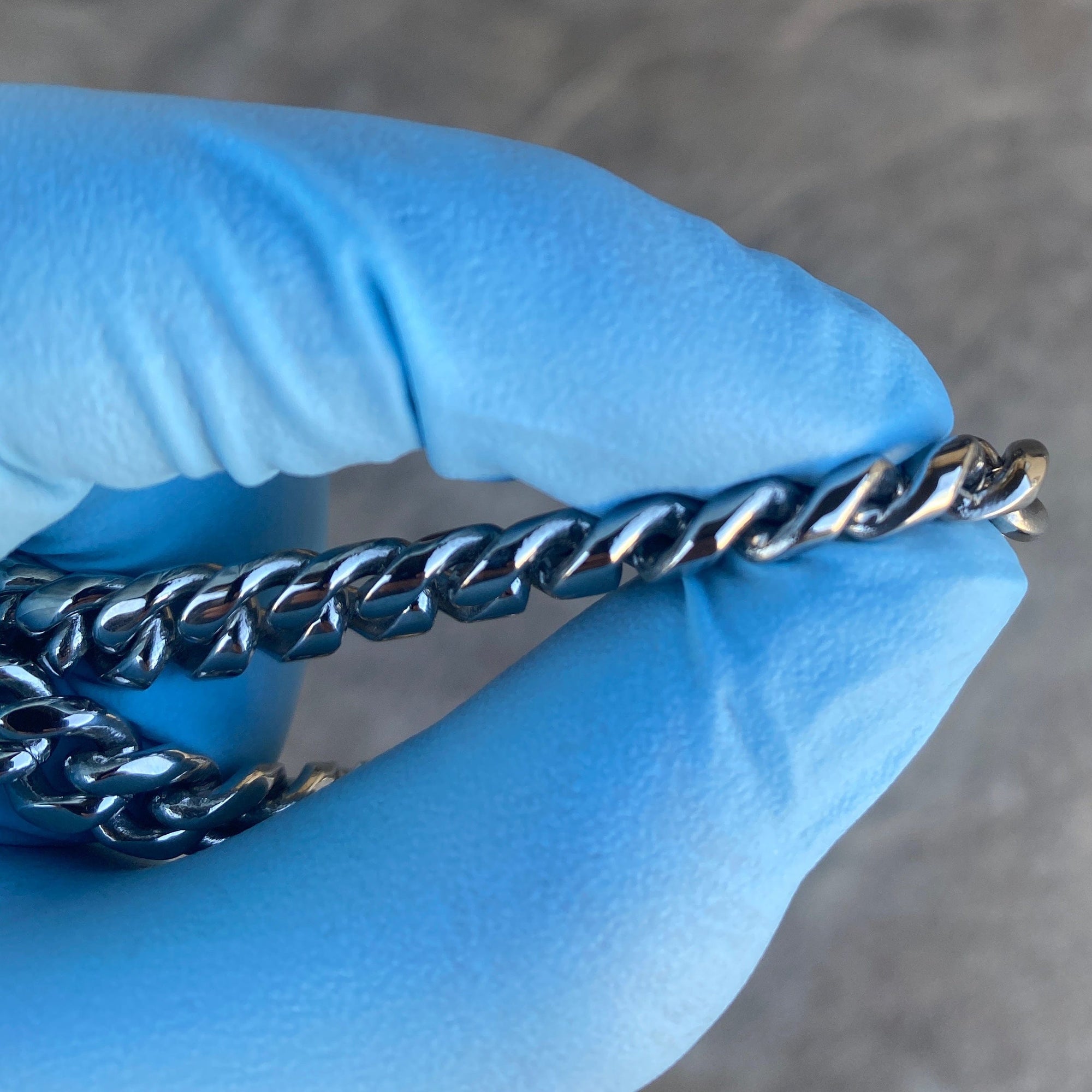 Moissanite Clasp Iced Lock Miami Cuban Link Chain Stainless Steel 8MM