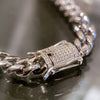 Moissanite Clasp Iced Lock Miami Cuban Chain Stainless Steel 8MM