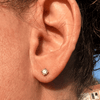 Moissanite Earrings 0.6CT TW 14k Gold Plated 925 Sterling Silver Pass Diamond Tester 4MM