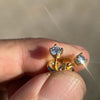 Moissanite Earrings 0.6CT TW 14k Gold Plated 925 Sterling Silver Pass Diamond Tester 4MM