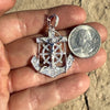 Moissanite VVS1 Jesus Crucifix Anchor Cross Pendant 925 Sterling Silver Italy