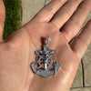 Moissanite VVS1 Jesus Crucifix Anchor Cross Pendant 925 Sterling Silver Italy