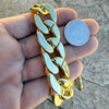 MVP Turnover Chain Necklace Huge 6" Gold Medal Pendant Award Cuban Link 35"
