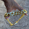 MVP Turnover Chain Necklace Huge 6" Gold Medal Pendant Award Cuban Link 35"
