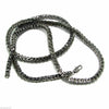 One Row Hematite Tennis Chain Necklace 30" 5MM