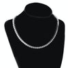 One Row Silver Tone 16" Tennis Chain Necklace 5MM