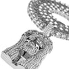 One-Row Silver Tone  24" Jesus Chain Necklace