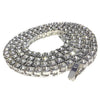 One-Row Silver Tone 24" Tennis Chain 4MM