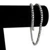 One-Row Silver Tone Tennis Chain Choker Necklace 4MM 18"