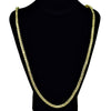 One Row Tennis Chain Gold Finish Necklace 30" 5MM