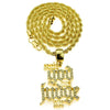 Only God Can Judge Me Gold Finish Rope Chain Necklace 24"