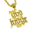 Only God Can Judge Me Gold Finish Rope Chain Necklace 24"