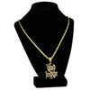 Only God Can Judge Me Gold Finish Rope Chain Necklace 24"
