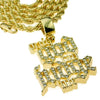 Only God Can Judge Me Gold Finish Rope Chain Necklace 24"