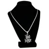 Only God Can Judge Me Silver Tone Rope Chain Necklace 24"