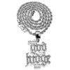 Only God Can Judge Me Silver Tone Rope Chain Necklace 24"