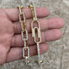 Paperclip Iced Bracelet Gold Finish 10MM or 13MM Thick x 8.5" Inch
