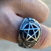 Pentagram Ring Occult Magic Pentacle Stainless Steel Size 7-15