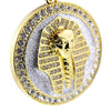 Pharaoh King Glitter Gold Finish Coin Pendant