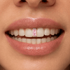 Pink Baguette CZ Gap Grill Iced Single Silver Tone Tooth Grillz
