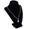 Pray Hands Pendant Silver Tone Rope Chain Necklace 24"