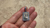 Jesus Malverde Two Tone Gold Plated over 925 Sterling Silver Pendant 1"