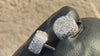 Solid 925 Sterling Silver Iced Earrings Flooded Out 8MM Round Screw Back