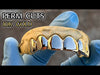 Real Solid 10K Gold or 14K Gold Teeth Permanent Cuts Perm Custom Grillz