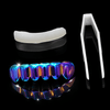 Rainbow Iridescent Grillz Six Bottom Teeth Chameleon Style Grills