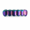 Rainbow Iridescent Grillz Six Bottom Teeth Chameleon Style Grills