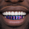Rainbow Iridescent Grillz Six Bottom Teeth Chameleon Style Grills