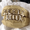 Real 10K Gold All Open Face Hollow Custom Grillz