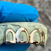 Real 10K Gold All Open Face Hollow Custom Grillz